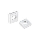 uxcell 正方形ナット 四角いナッツ スクエアナット M3x6mmx2mm 亜鉛メッキ メトリック ねじ山セット 100個入り