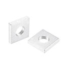 uxcell 正方形ナット 四角いナッツ スクエアナット M5x10mmx2mm 亜鉛メッキ メトリック ねじ山セット 25個入り