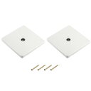 uxcell TVアンテナソケット 壁プレート コンセントシングルギャング PC 同軸ケーブルリード線用 ホワイト 88 mm x 86 mm 2個