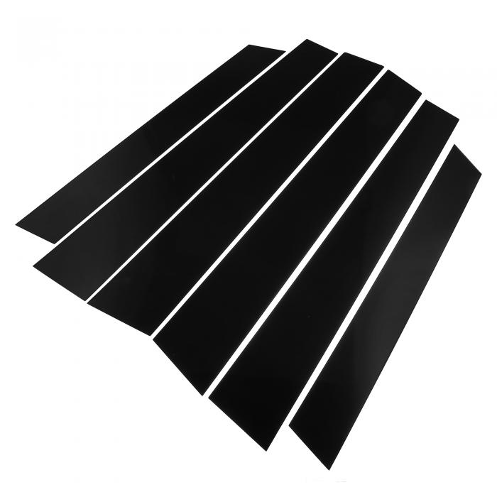 X AUTOHAUX 車のドア窓ピラーポストカバートリム 外装傷防止ステッカー Hon daに対応 CRVに対応 2007-2011 グロッシーブラック 1セット