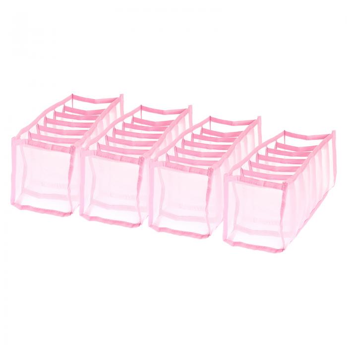 uxcell 下着引き出しオーガナイザー 7グリッド 折りたたみ式クローゼットオーガナイザー 保管箱 靴下 ..