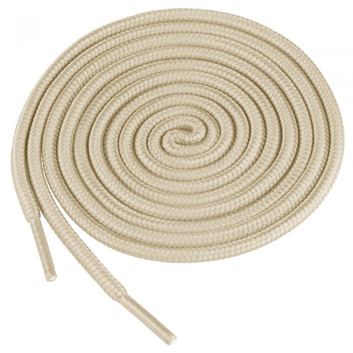 Elerevyo 靴ひも アウトドア 靴紐 丸紐 丸型 シューレース 丈夫 ハイキング スポーツ ランニング用 2ペア ベージュ 150cm/59.05