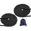 PATIKIL 1/2"x16' ナチュラルツイ スト棉ロープ 2パック 3本編みの柔らかいクラフトロープ クラフト手すり ホームデコレーション 黒用のドローストリングバッグ付き