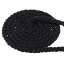PATIKIL 1/2"×66フィートのナチュラルツイ スト棉ロープ 3本編みの柔らかいクラフトロープ シールテープ付き クラフト手すり ホームデコレーション 黒