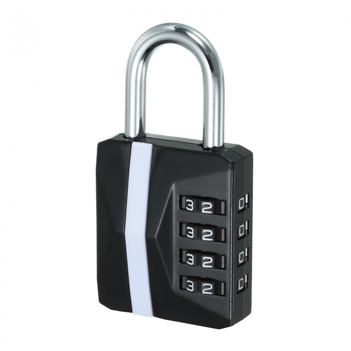 PATIKIL 防水よぼう合金再起動可能なセキュリティ組み合わせロック 屋外ジムゲートボックス用の4桁の組み合わせパッドロック 黒