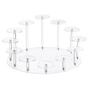 uxcell アクリルカップケーキスタンド 透明カップケーキディスプレイホルダー カップケーキ12個 アクリルデザートスタンド ペストリー盛り合わせディスプレイ...