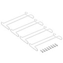 uxcell ワイングラスラックアンダーキャビネット 260 mm ステムウェアワイングラスハンギングラック ステンレス鋼 ワイングラスオーガナイザー 収納ハンガー 5.5 mmステムウェア カラム用 ホワイト 4個