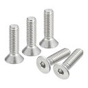 uxcell フラットヘッド六角ねじ フラットヘッドソケットキャップネジ #8-32x5/8
