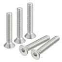 uxcell フラットヘッド六角ねじ フラットヘッドソケットキャップネジ #8-32x1