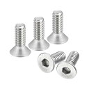 uxcell フラットヘッド六角ねじ フラットヘッドソケットキャップネジ #10-24x1 304ステンレス鋼 六角ソケット ドライブ ファスナー ボルト 10個入り(4)