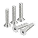 uxcell フラットヘッド六角ねじ フラットヘッドソケットキャップネジ 5/16-18x1-1 304ステンレス鋼 六角ソケット ドライブ ファスナー ボルト 5個入り(4)