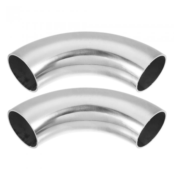 uxcell SS304ステンレス鋼ベンドチューブ排気エルボパイプ OD 1.5" 90度 車の改造された排気システム用..
