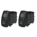Motoforti フォグランプ ユニバーサル 5ピン トグルロッカー SPST スイッチレーザー ON/OFF ボタン 20A/12V 10A/24V 防水 ...