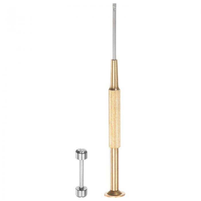 uxcell 腕時計のねじチューブレバー 時計バンドピン 2mm一字ドライバー付き 16mm内径 ステンレス鋼 シルバートーン 2 In 1