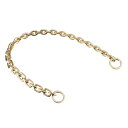 uxcell ミニ財布チェーン 長さ60 cm ニッケルメッキ金属 フラットチェーンストラップ ショルダー クロスボディ ウォレット ハンドバッグ クラッチ交換用ストラップ ゴー ルデン