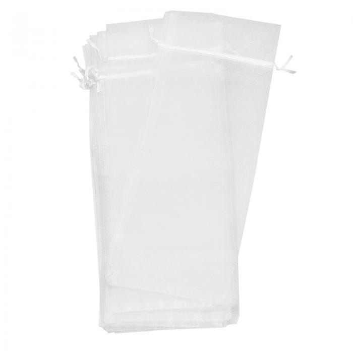 uxcell オーガンジー ワイン袋 薄手のメッシュ オーガンジー ワイン包装袋 巾着ワインギフトポーチ付き ボトル用 誕生日 結婚式のパーティー 37 x 1...