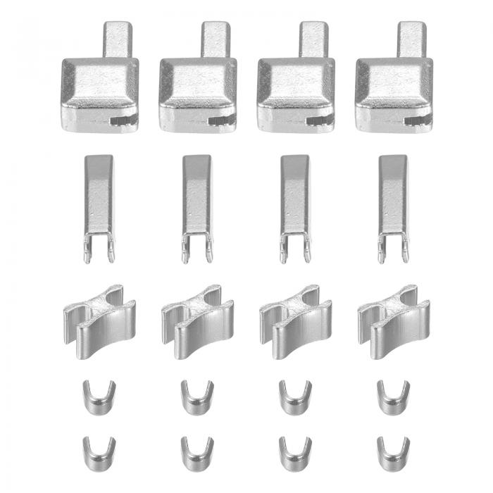 uxcell ジッパー修理キット #8 リテーナーボックス& 挿入ピン トップ& ボトムストッパ スライダーリテーナー バッグコートファスナー代替用 シルバート...