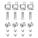 uxcell ジッパー修理キット #10 リテーナーボックス& 挿入ピン トップ& ボトムストッパ スライダーリテーナー バッグコートファスナー代替用 シルバー...