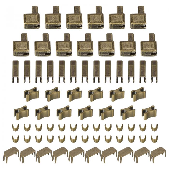 uxcell ジッパー修理キット #10 メタルラッチスライダー リテーナーボックス& 挿入ピンs & トップボトムストッパー バッグコートのジッパー代替品75...