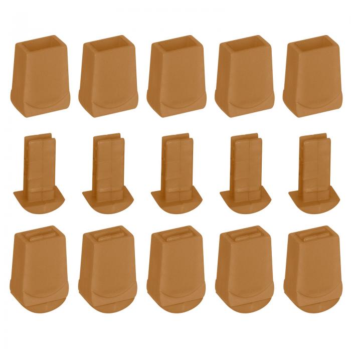 uxcell 25個入りプラスチックフラットベルエンドストッパー 衣類やバックパックのドローストリング用のリッド付きトグルキャップエンドストッパーロープファスナ...