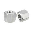 uxcell カップリングナット M8 x 1.25-ピッチ 12 mm長さ 304ステンレス鋼 メートル六角ロッドカップリングナット 4個(4)