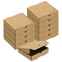 uxcell ピザボックス 185 x 185 mm 牛革紙 ミニピザボックス 正方形 段ボール製保管コンテナ ケーキ クッキー ピザ パーティー用 ブラウン ...