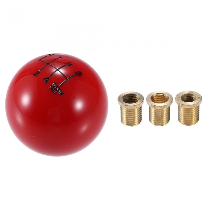 uxcell 車のマニュアルギアシフトノブキット 5スピードボール ラウンド短焦点シフター ユニバーサル マ..