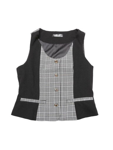 Allegra K チェック柄ベスト チョッキベスト ヴィンテージ ボタンダウン ワーク ドレッシー レディース ブラック XL Allegra K チェック柄ベスト チョッキベスト ヴィンテージ ボタンダウン ワーク ドレッシー レディース ブラック XL