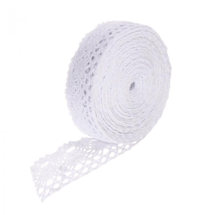 uxcell レースリボン 幅3.7cm x 長さ9m ホワイト中空コットン レース 廃棄服 DIY 結婚式 装飾 ギフト バッグ