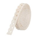 uxcell レーストリムリボン 10ヤード 13 mm コットン伸縮性トリム クラフト ギフトラッパー ヘッドバンド 結婚式用 ベージュ スタイル18