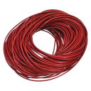 uxcell 丸いレザーコード 長さ25m 直径1.5mm おりものベルト 財布 バッグ 靴ひも DIY 工芸品 腕輪作り ダークレッド