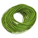 uxcell 丸いレザーコード 長さ25m 直径1.5mm おりものベルト 財布 バッグ 靴ひも DIY 工芸品 腕輪作り グラスミドリ