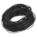 uxcell 丸いレザーコード 長さ18m 直径1mm おりものベルト 財布 バッグ 靴ひも DIY 工芸品 腕輪作り ブラック