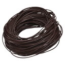 uxcell 丸いレザーコード 長さ18m 直径1mm おりものベルト 財布 バッグ 靴ひも DIY 工芸品 腕輪作り ダークコーヒー