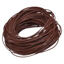 uxcell 丸いレザーコード 長さ18m 直径1mm おりものベルト 財布 バッグ 靴ひも DIY 工芸品 腕輪作り ライトコーヒー