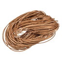 uxcell 丸いレザーコード 長さ18m 直径1mm おりものベルト 財布 バッグ 靴ひも DIY 工芸品 腕輪作り 純ブラウン