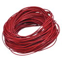 uxcell 丸いレザーコード 長さ18m 直径1mm おりものベルト 財布 バッグ 靴ひも DIY 工芸品 腕輪作り ダークレッド