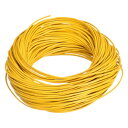 uxcell 丸いレザーコード 長さ18m 直径1mm おりものベルト 財布 バッグ 靴ひも DIY 工芸品 腕輪作り イエロー
