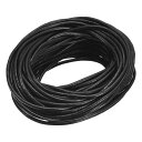 uxcell 丸いレザーコード 長さ10m 直径2mm おりものベルト 財布 バッグ 靴ひも DIY 工芸品 腕輪作り ブラック