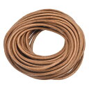 uxcell 丸いレザーコード 長さ10m 3 mm おりものベルト 財布 バッグ 靴ひも DIY 工芸品 腕輪作り 純ブラウン