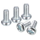 uxcell パンヘッドプラス機械ネジ 亜鉛メッキ 炭素鋼 十字頭ネジ 全ねじボルト #2-56x4.76mm 25個
