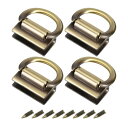 uxcell メタルバッグコネクター Dリング付き 28 mm パースブリッ ジハンガーバックル ネジ付き 財布DIY キーホルダーストラップ用 ブロンズトーン...