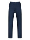 Lars Amadeus ロングパンツ ビッグアンドトール ストレッチ フラットフロント フォーマル ビジネス ドレスパンツ メンズ ネイビーブルー 38