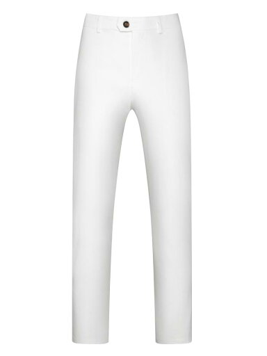 Lars Amadeus ロングパンツ ドレスパンツ チノパン ビッグアンドトール フラットフロント ビジネス フォーマル メンズ ホワイト 40 Lars Amadeus ロングパンツ ドレスパンツ チノパン ビッグアンドトール フラットフロント ビジネス フォーマル メンズ ホワイト 40