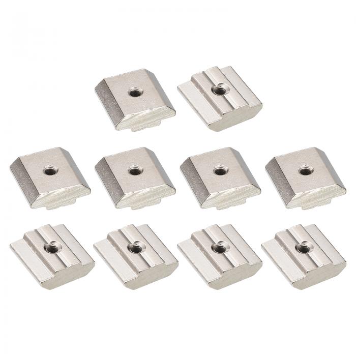 uxcell Tナッツ ニッケルメッキ炭素鋼 Tスロットボルト 3030シリーズ M3ハンマ ーヘッドファスナー ス..