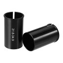 X AUTOHAUX 31.8 mm から 34.9 mm 自転車 バイク シートポスト チューブ アダプタ シートポスト 削減 スリーブ アダプタ アルミ合金 黒 2 個