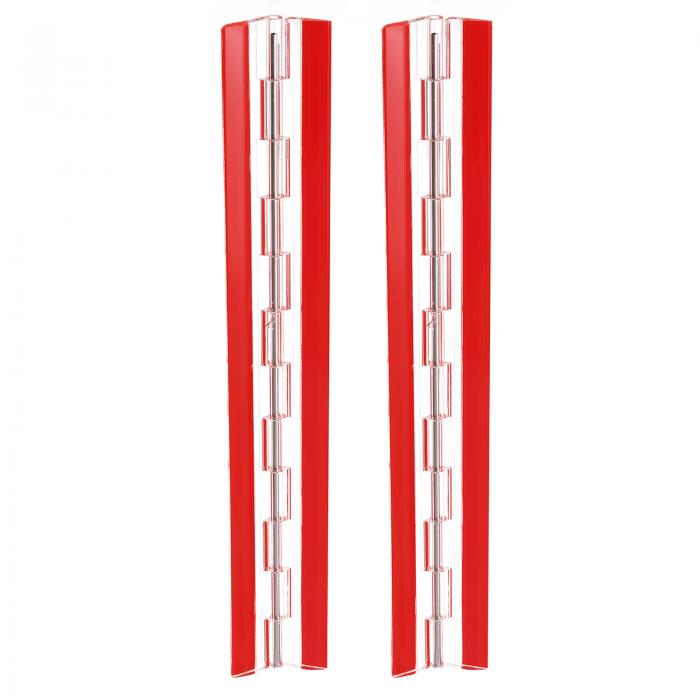 uxcell アクリルヒンジ 300x45 mm 自己接着 クリアヒンジ ステンレスシャフト付き 連続ピアノヒンジ キ..