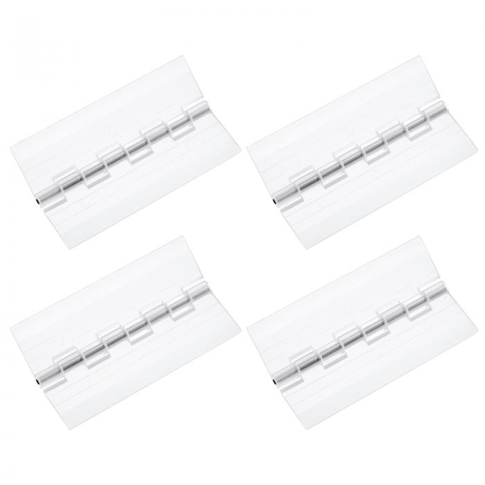 uxcell アクリルヒンジ 75x45 mm クリアフォールディングヒンジ ステンレスシャフト付き 透明ハードウ..
