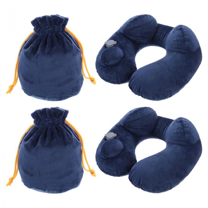 PATIKIL 自動インフ レータブル枕 2個 ソフトフラッシュトラベルネックピロー 睡眠用枕 ヘッドネックサ..