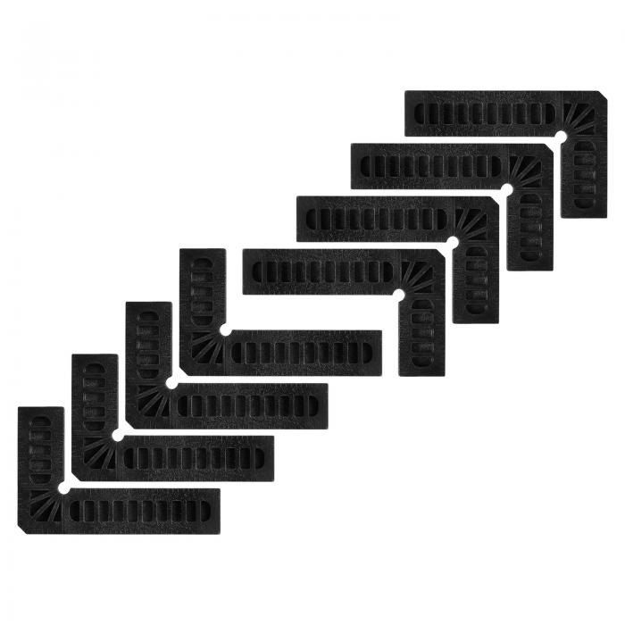 uxcell 位置決め正方形 直角クランプ 90度コーナークランプ 木工用 80 x 50 mm ブラック 8個